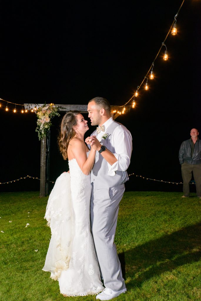 First Dance, Cafe Lights, Gig Harbor Wedding