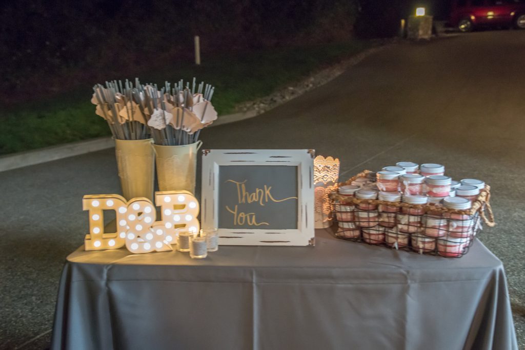 Favor & Sparkler Exit, Gig Harbor Wedding