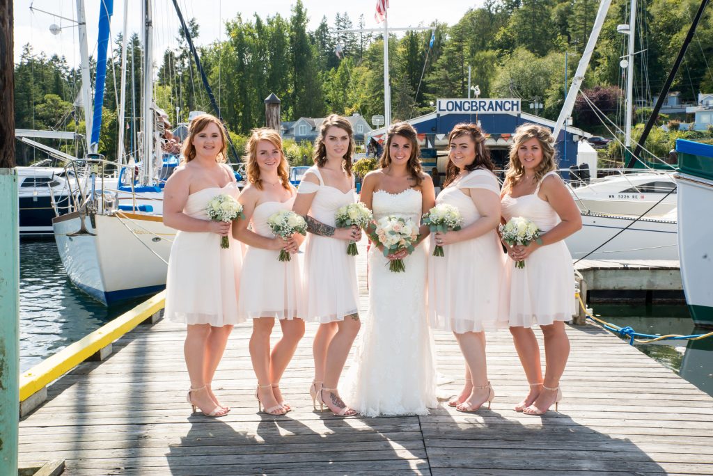 Marina, Gig Harbor, Bride & Bridesmaids