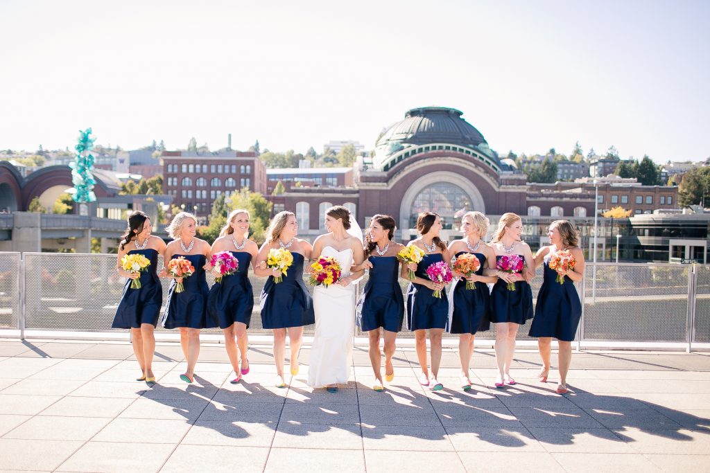 Union Station Tacoma Wedding || Photo: Genesa Richards Photography ||Bridesmaids