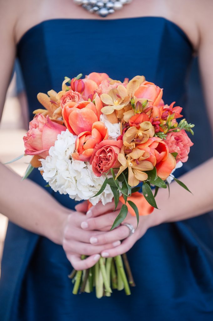 Union Station Tacoma Wedding || Photo: Genesa Richards Photography ||Orange Bouquet: Jen's Blossoms