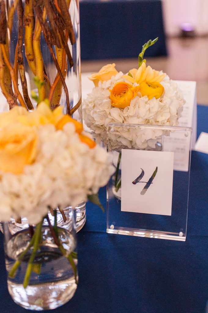 Union Station Wedding || Photo: Genesa Richards Photography ||Yellow Table, Table Number