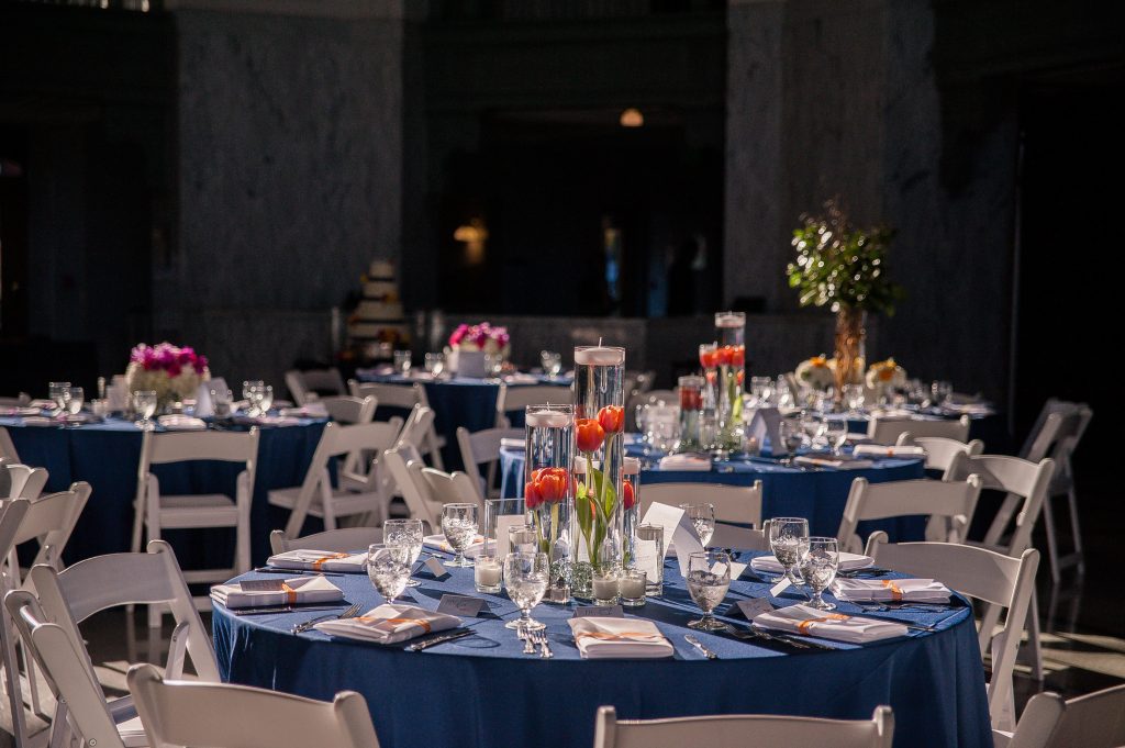 Union Station Wedding || Photo: Genesa Richards Photography ||Orange Table