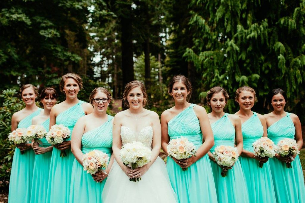 Bride & Bridesmaids, University of Puget Sound, Tacoma Wedding Planner