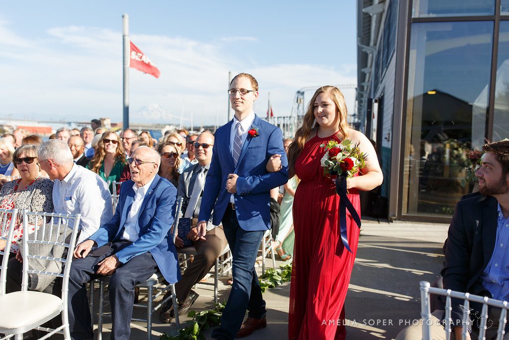 Foss Waterway Seaport, Tacoma.  Wedding Planning & Flowers by Jen's Blossoms