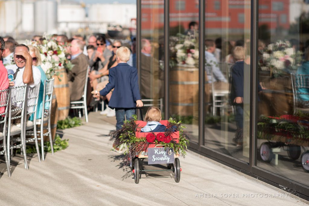 Ring Bearers at Foss Waterway Seaport, Tacoma Wedding