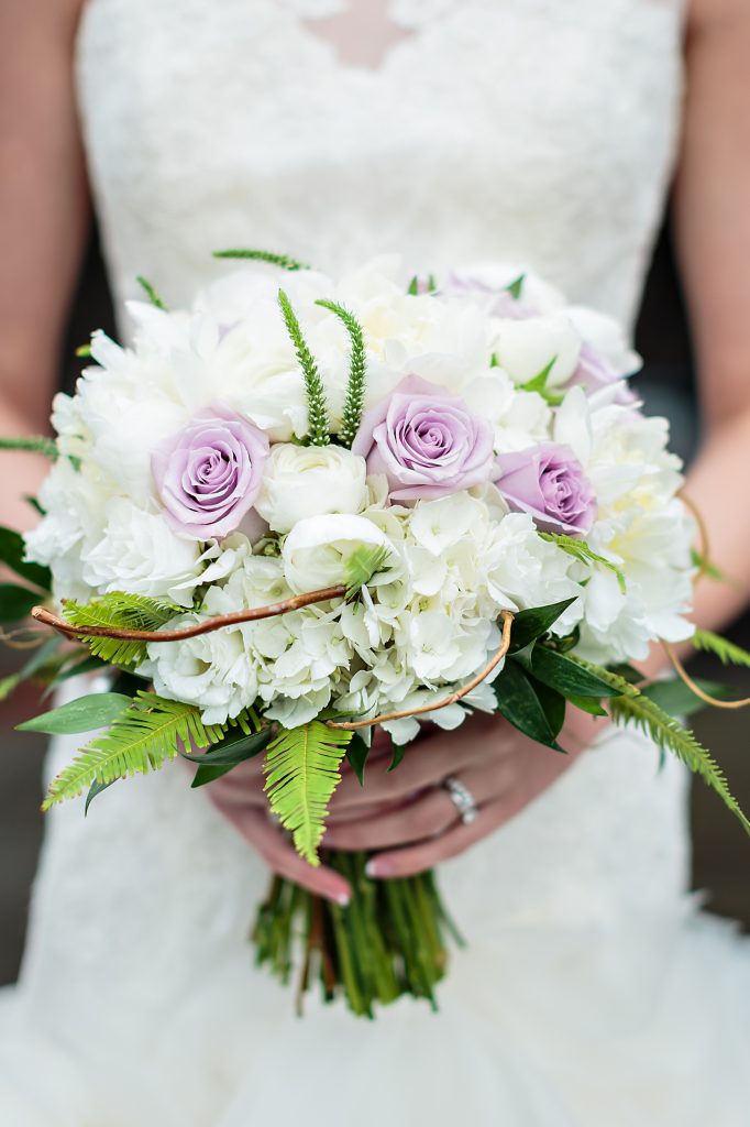 Peony, hydrangea, ranunculus, rose, and greenery bouquet by Jen's Blossoms