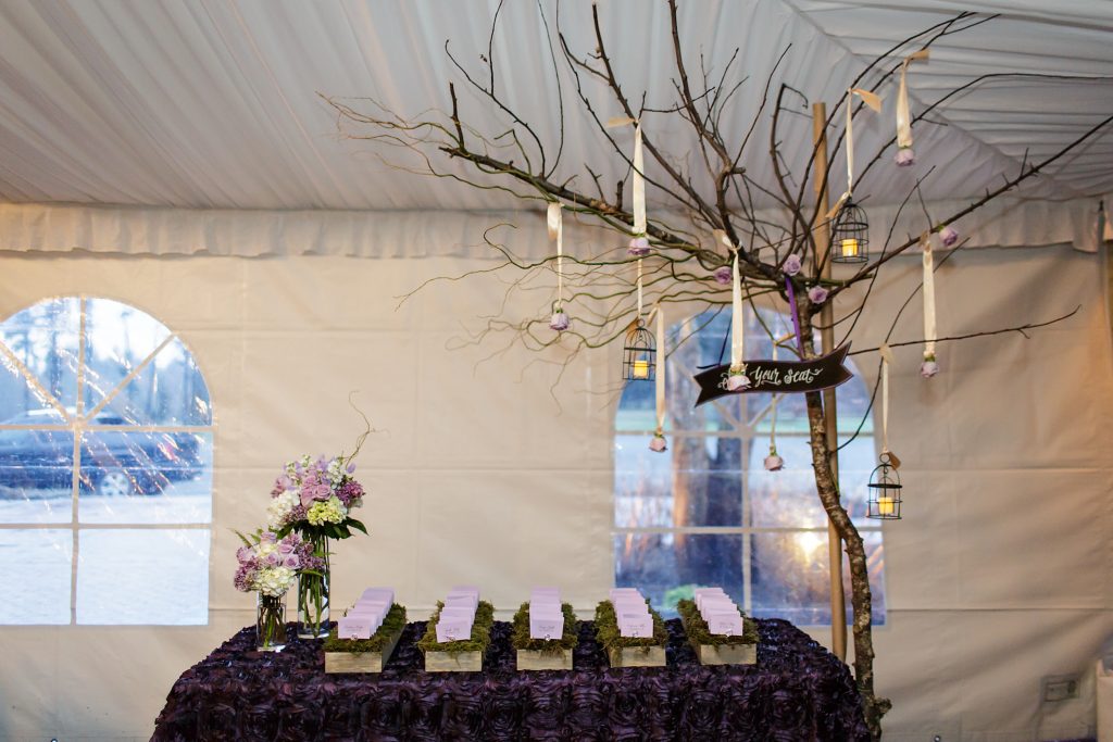 Escort Card Display designed by Jen's Blossoms