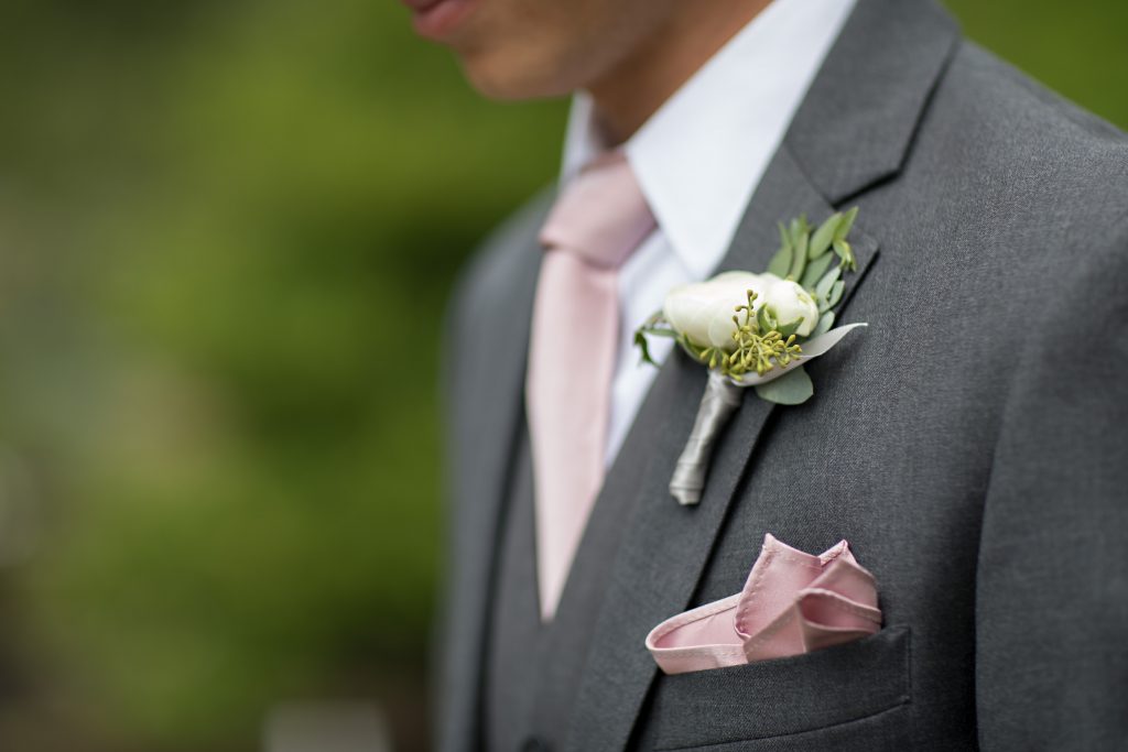 Ranunculus boutonniere by Jen's Blossoms