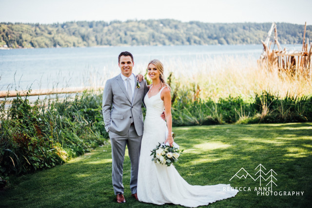 Bride & Groom at The Edgewater House Gig Harbor